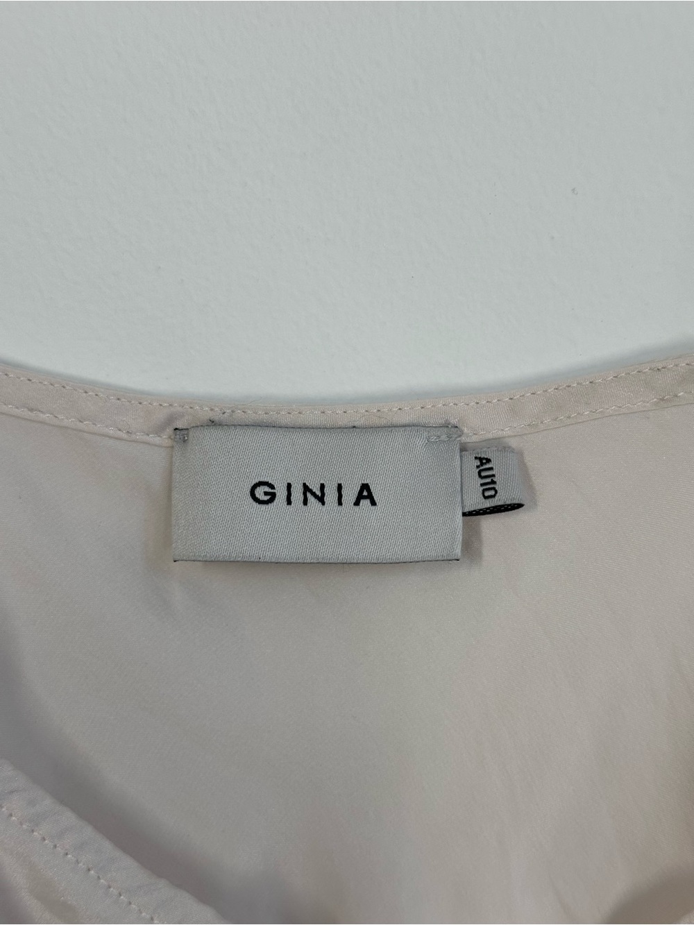 GINIA 100% Silk Camisole Tank Top Ivory Champagne AU 10 / US 6 - Picture 6 of 7
